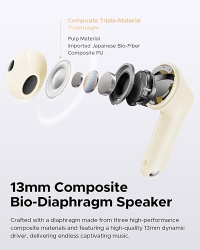 Image of SoundPEATS Air5 Wireless Earbuds, Snapgragon Sound with aptx Adaptive Lossless and QCC3091, Bluetooth V5.4 Earphones with 6 Mics, Total 30 Hrs, App Control