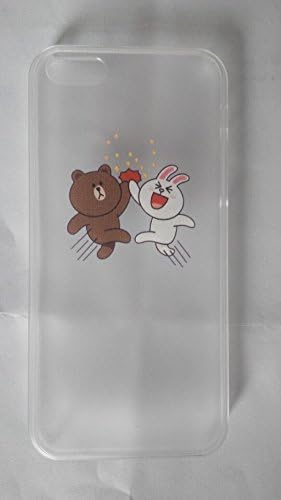 Snowman rabbit cute anmial Holding Apple Semi Clear Transparent Case Cover For Apple iPhone 5 5S (2 wash)