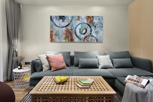 image for Arjun Abstract Wall Art Geometric Canvas Circle Block Painting Modern 