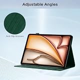 Rosbtib Etui na iPada Air 27.9 cm (M3/M2 2025/2024) / iPad Pro 11 wszystkie modele etui ze stojakiem z gniazdem na karty, sześciokątny teksturowany wzór etui ze sztucznej skóry do iPada Air 4/5 27.7