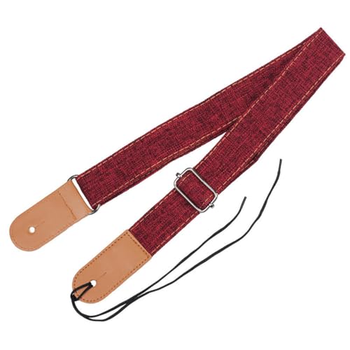 BORGBAR - Correa de ukelele roja ajustable para guitarra, guitarra eléctrica, bajo, accesorios de...