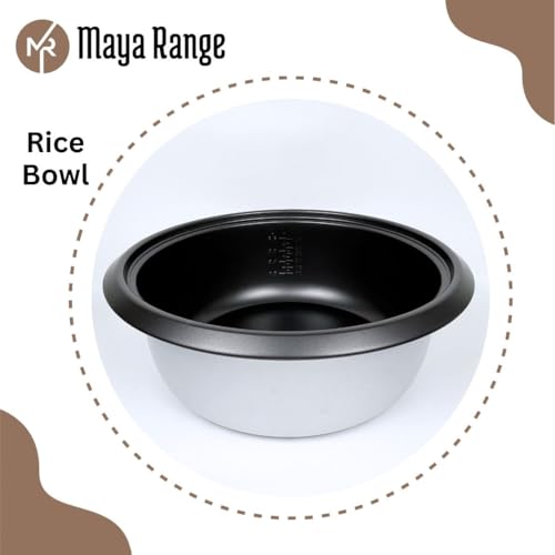 Maya Range Commercial Electric Rice Cooker & Steamer - 6.6L (37 Cups) Keep Warm Function, Removable Non stick Bowl, Stainless Steel Lid, Easy To Clean, Measuring Cup & Spoon 2500W - Image 5