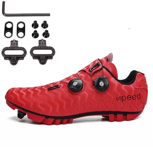 Zapatos de bicicleta de montaña SDEQA para hombre y mujer compatibles con sistema Pelaton