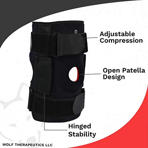 Dr. Wolf Hinged Knee Brace Open Patella Support for Torn ACL, MCL