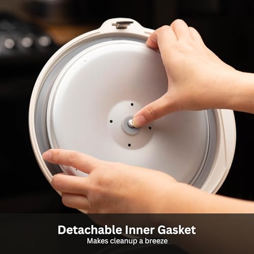 Tiger JAZ-A10U-LF 5.5 Cup Capacity White Rice Cooker with Non-Stick Inner Pot, Retractable Power Cord, and Keep Warm up to 12 hours (Flower) - Image 5
