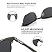 SUNGAIT Classic Half Frame Retro Sunglasses for Women Men with Polarized Lens (Gunmetal Frame Gray Lens)