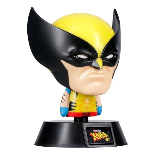 La Mejor Lista de Marvel 3d los 10 mejores. 41 Wolverine Icon Light - Officially Licensed Marvel Merchandise, X-Men Character Shaped Lamp for Bedside Table or Desk Decor, Battery Powered Disney Collectable - Paladone