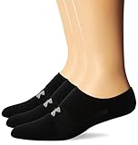 Under Armour Men's HeatGear Solo No-Show Socks (3 Pairs), Black, Medium