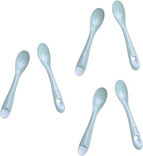 6 Peças Colheres Infantis Colheres De Plástico Colheres Infantis Colher De Bebê Colher De Plástico Colher Infantil Colher De Purê Para Bebês Colher De Purê De Bebê Colher