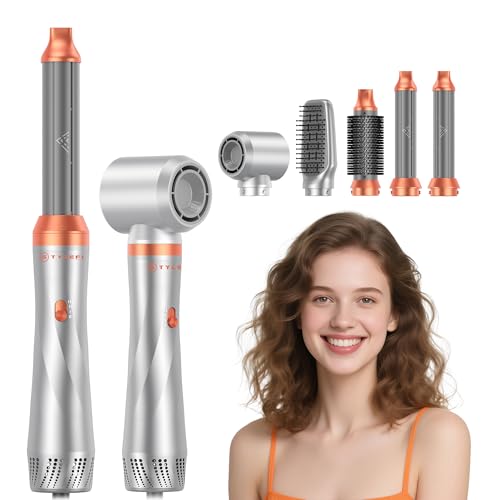 Cepillo secador de pelo Air Hair Styler 5 en 1 - moldeador profesional con 3 temperaturas, multifunción para rizar, alisar, dar volumen y estilizar