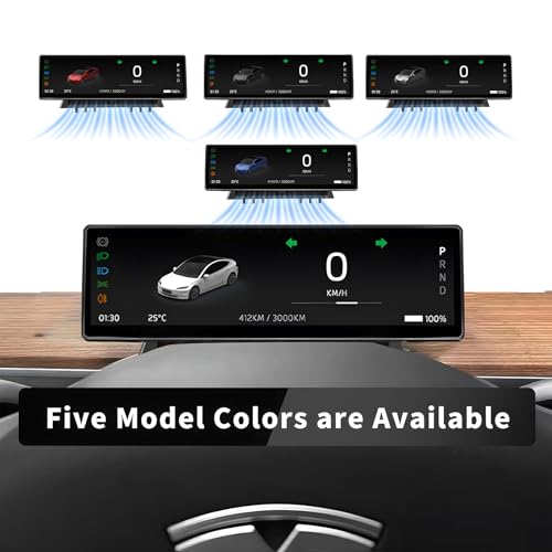 Vicleetek Head up display for Tesla model y/3 carplay android auto instrument cluster,Front camera,8.8”Ultra Thin screen,No block AC-Vent,Auto Pilot Nag,Blind spot warning,OTA online,Sync-Info - Thumbnail 6