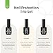Beetles 3Pcs 15ml Builder Nail Gel with No Wipe Top Coat Gel Nail Polish and Base Coat Set for Nails Shine Finish and Long Lasting Nail Protection UV/LED Lamp Needed Gift for Women