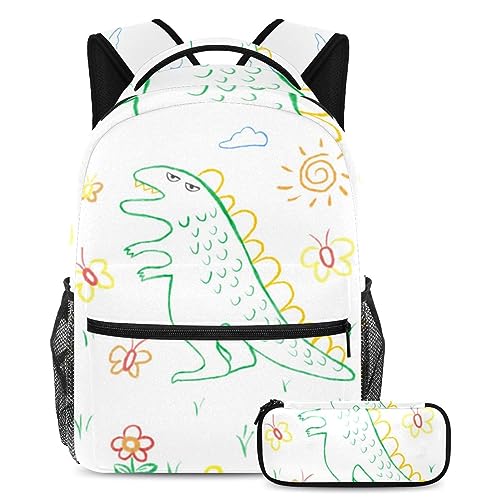 Sac à dos pieuvre avec trousse assortie pour écoliers et adolescents
