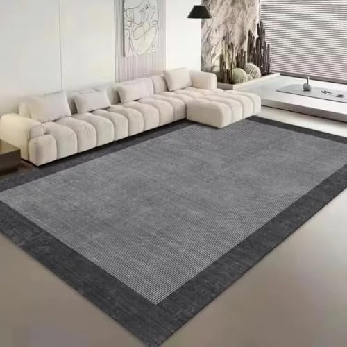 Tapis de sol confortable noir en flanelle douce pour chambre