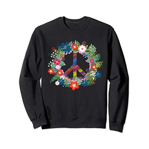 Peace Love T-Shirt Hippie Costume Tie Die 60s 70s Sweatshirt Cover