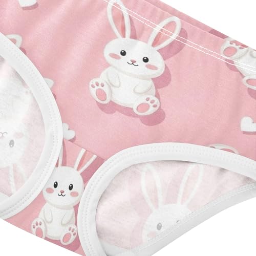 Fun Toddler Underwear Floral 2t Cotton Cute Panties Girl Cute Bunnies White Rabbits Pink Briefs Underpants4