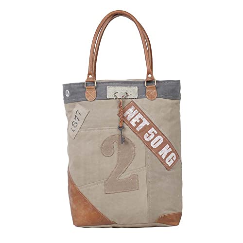 Myra Bag Western Canvas Tote Bag for Women - Cotton Leather Bag Quirky Hues