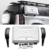 White Exterior Mounted Gear Carrier Side Toolbox Storage Box with Lock Fits for Land Rover Defender 110 2020 2021 2022 2023 2024 2025
