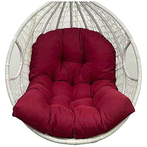 BWCKMTSC Cojín de Repuesto para Silla de Huevo, Color Verde Oscuro, para Interiores y Exteriores, Lavable, Grueso, para Colgar Cesta, Hamaca, Silla, Cojines de Respaldo Suave para jardín, oficinas,