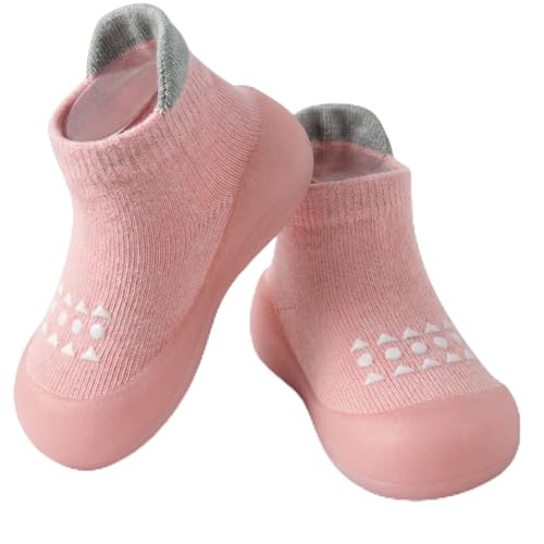 Image of Hstyle Baby Sock Shoes Toddler Boys Walking Shoes Infant Slippers Sneakers | Non-Slip,Soft Rubber Sole,Lightweight,1st Birthday Gifts for Baby Boys Girls