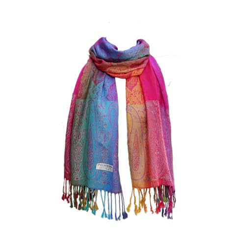Wander Agio Womens Pashmina Shawl Party Jacquard Wraps Evening Dress Silk Like Wrap Long Silky Satin Face Scarf Paisley4