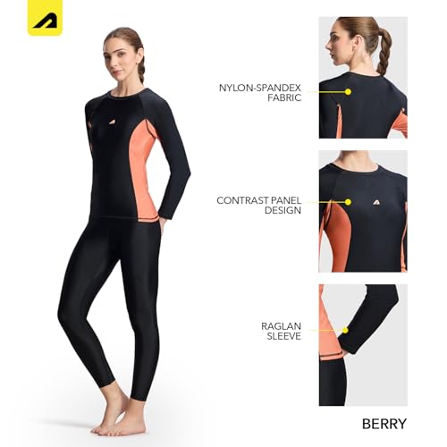Image of Boldfit Swimming Tops for Women Swimming Suit Costume Stretchable Swim Top for Women
