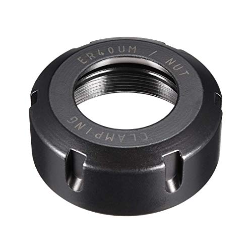 ER32(M40*1.5P) Black Clamping Nut for ER CNC Lathe Metal Collet Nut Plunge Router Parts, ER11 ER16 ER20 ER25 ER32 ER40, for Milling Engraving Machine Chuck Holder Lathe