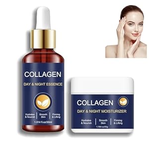 Anti Aging Face Cream & Serum Skincare Set with Retinol & Niacinamide, Intense Hydrating Non-greasy Moisturiser for Dry & Mature Skin, Easily absorbed Day and Night Facial Care Gift Set