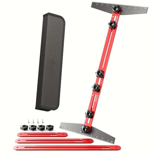 Stair Tread Jig & Measuring Tool - 23-64.2 Inch Adjustable Bar, 14