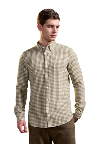 Image of THE BEAR HOUSE Men's Multi-Color Cotton Checked Flannel Overshirt