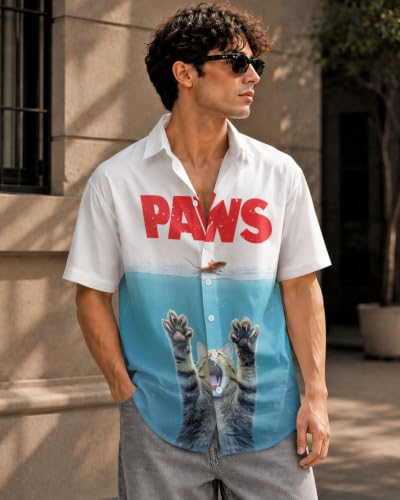 Image of 99TIMORO Funny Movie Mens Hawaiian Shirts Button Down Short Sleeve