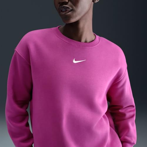 Nike Sportswear Phoenix Fleece Women's Oversized Crew-Neck Sweatshirt (DQ5733-518, Hot Fuchsia/Sail)4