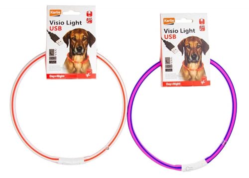Karlie Visio Light LED Schlauchhalsband L: 20 - 70 cm pink