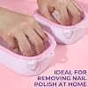 Teenitor 10Pcs Nail Soaking Bowl Kit 2 Soak Off Bowl Nail Soaking Bowl Acetone Proof Soak Off Gel Polish Remover Bowl, Manicure Bowl Cuticle Peeler Scraper Cuticle Oil Nail File and Buffer Nail Brush