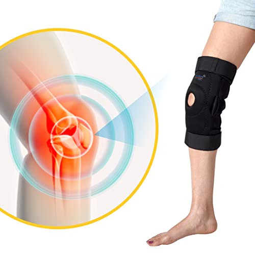 Image of AccuSure Open Patella Knee Cap Support for Pain Relief, Arthritis & Injury Recovery - Special Fit (XL, XXL) | Single Knee Brace | Adjustable Compression Knee Strap for Men & Women