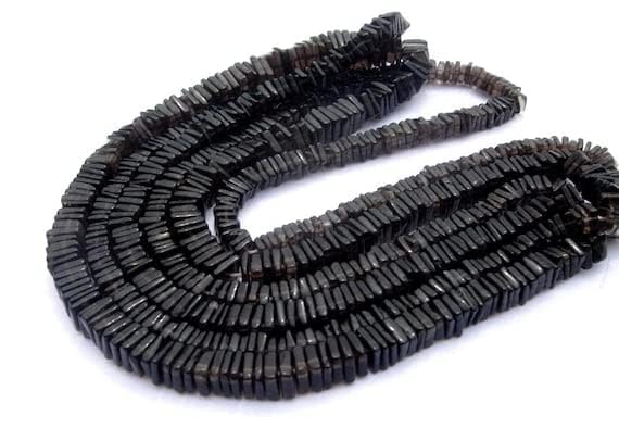 Quartz fumé véritable perles heishi de qualité supérieure pour bijoux fins - 5