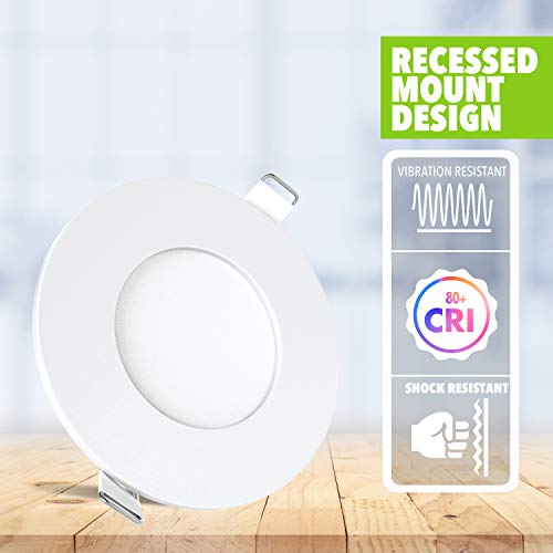 Pack de 5 luces LED empotrables para techo RV 3.375" 240 lúmenes miniatura 4