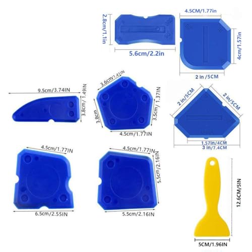 8 PCS Silicone Caulking Tools Caulk Kit - Sealant Silicone Finishing Tools for Grout & Sealing