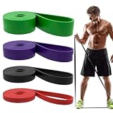 Widerstandsbänder, Klimmzughilfebänder, Trainingsbänder, Eexercise Bänder für Workout, Fitness, Training, Physiotherapie für Männer und Frauen, Dunkelschwarz