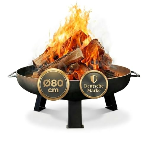 SOUK ONE Feuerschale Nizza 80 cm, Feuerschale - Feuerstelle für den Garten, Terrasse und Balkon, Feuertonne und Feuerkorb (Ø 80cm Nizza)
