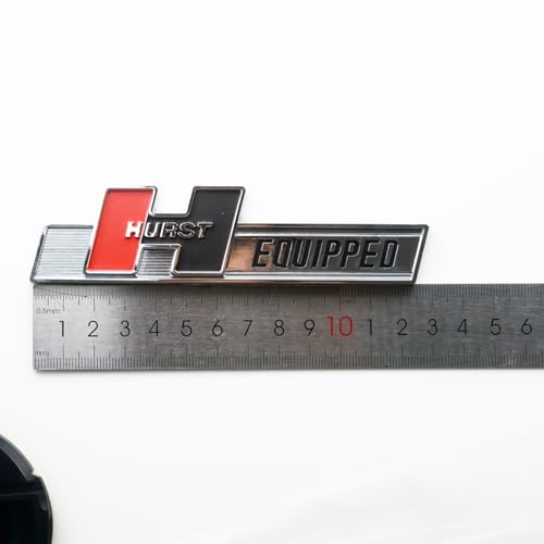 Image of 2Pc Hurst Equipped Emblem 3D 1361000 Shifter Badge Logo Nameplate