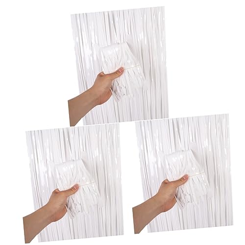 3pezzi Gonna Da Tavolo Con Frange Per Decorazione Compleanno e Feste Sfondo Fotografico Bianco Per Eventi e Celebrazioni