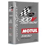 Aceite de carreras de 300 V. Motul 104241 - Aceite sintético de carreras de 2 litros, 300 V, potencia de carreras 5W30 por Jm Auto Racing