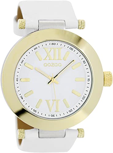 Montre-bracelet Oozoo avec bracelet en cuir véritable - Variante 1 pour un style urbain chic