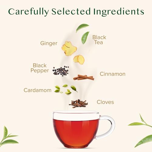 Image of VAHDAM, Ginger Masala Chai Tea (50+ Cups,3.53oz) Authentic Indian Ginger Tea | Spiced Chai Tea Loose Leaf | Brew Hot, Iced Or Chai Latte | Vacuum Sealed Pack (Pack of 2)