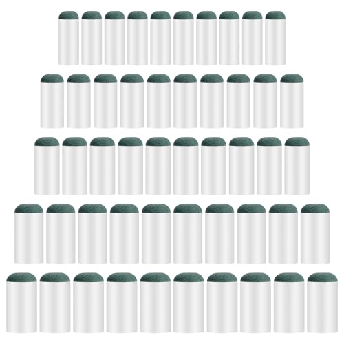 Notoke 50 STK Slip-On Billard Queue Spitzen – 5 Größen (9mm, 10mm, 11mm, 12mm, 13mm) – Ohne Kleber & Werkzeug Erforderlich – Passend für Snooker und Pool Queues