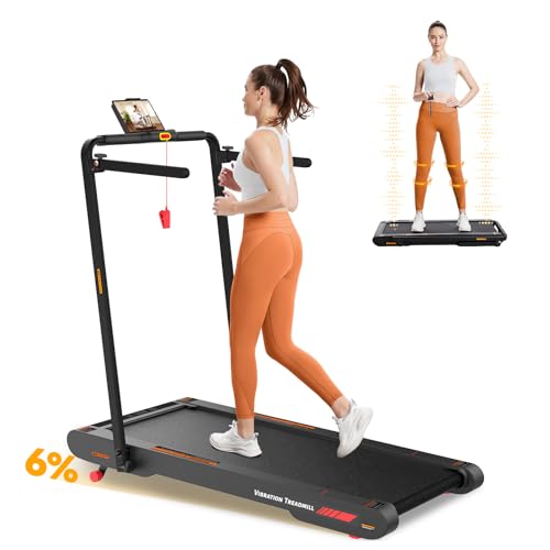 Sperax 4 in 1 Foldable Walking Vibration Pad with 6% Incline,7.5 MPH Treadmills for Home with Remote Control, 3.0HP Walking Pad Treadmill with APP by Sperax - Used condition - CA$226.19