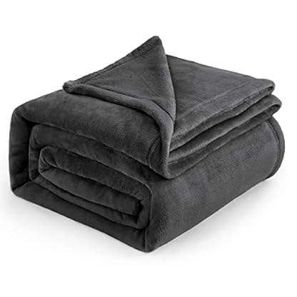 BEDSURE Kuscheldecke Flauschig Decke Fleecedecke - Wohndecke Warm Winter Weich, Sofadecke XXL, Decke Couch Blanket, Wohn- & Kuscheldecken Große 220x240cm, Sofa überwurfdecke Dunkelgrau