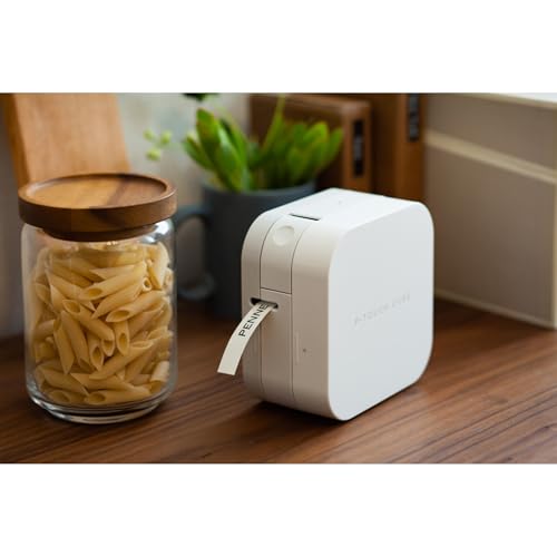 Image of Brother P-Touch Cube Color Smartphone Label Maker, Bluetooth Wireless Technology, Multiple Templates Available for Apple & Android Compatible - White