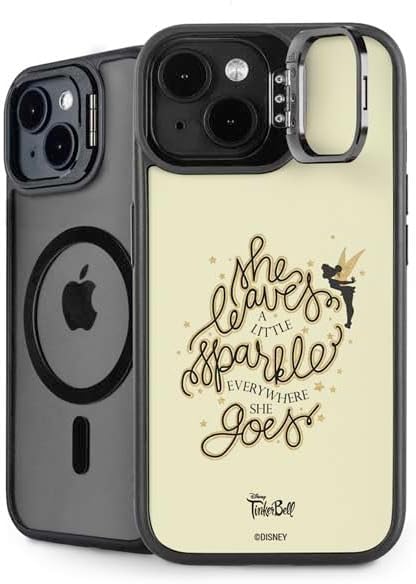 Skinit Kickstand Phone Case Compatible with iPhone 15 - Officially Licensed Disney Tinker Bell Trinkets Pattern Design